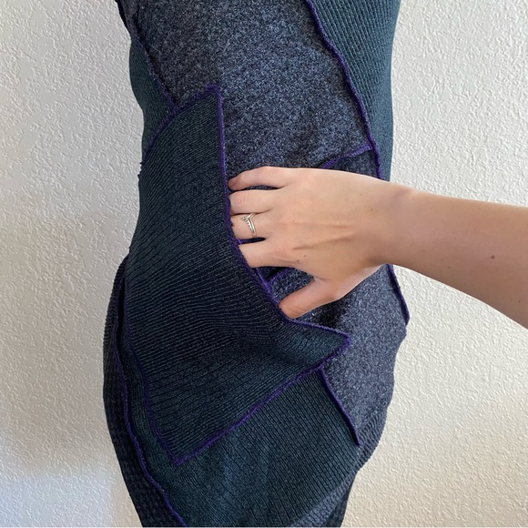 Up-cycled Sweater  Patchwork Wrap /Shawl - Picture 6 of 14